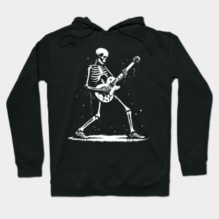 skeleton plays rock n roll Hoodie